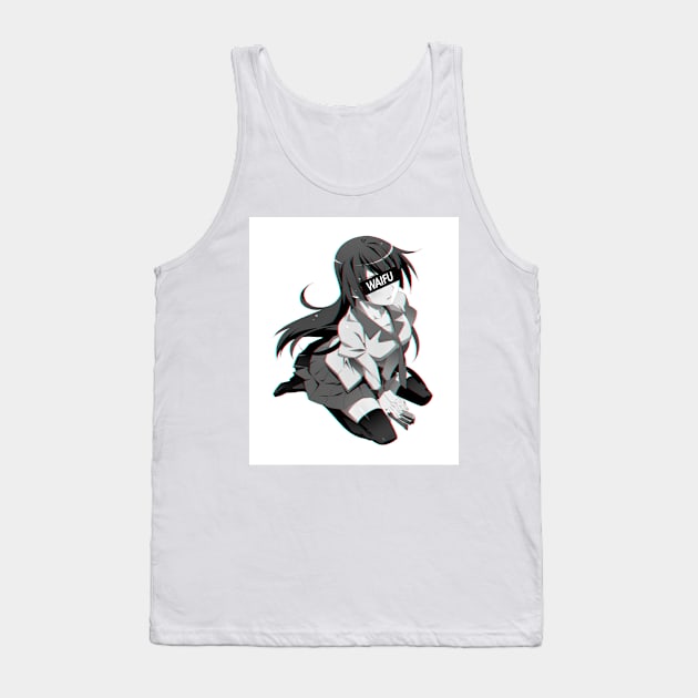 Bakemonogatari Hitagi Senjougahara Waifu Material Tank Top by HentaiK1ng